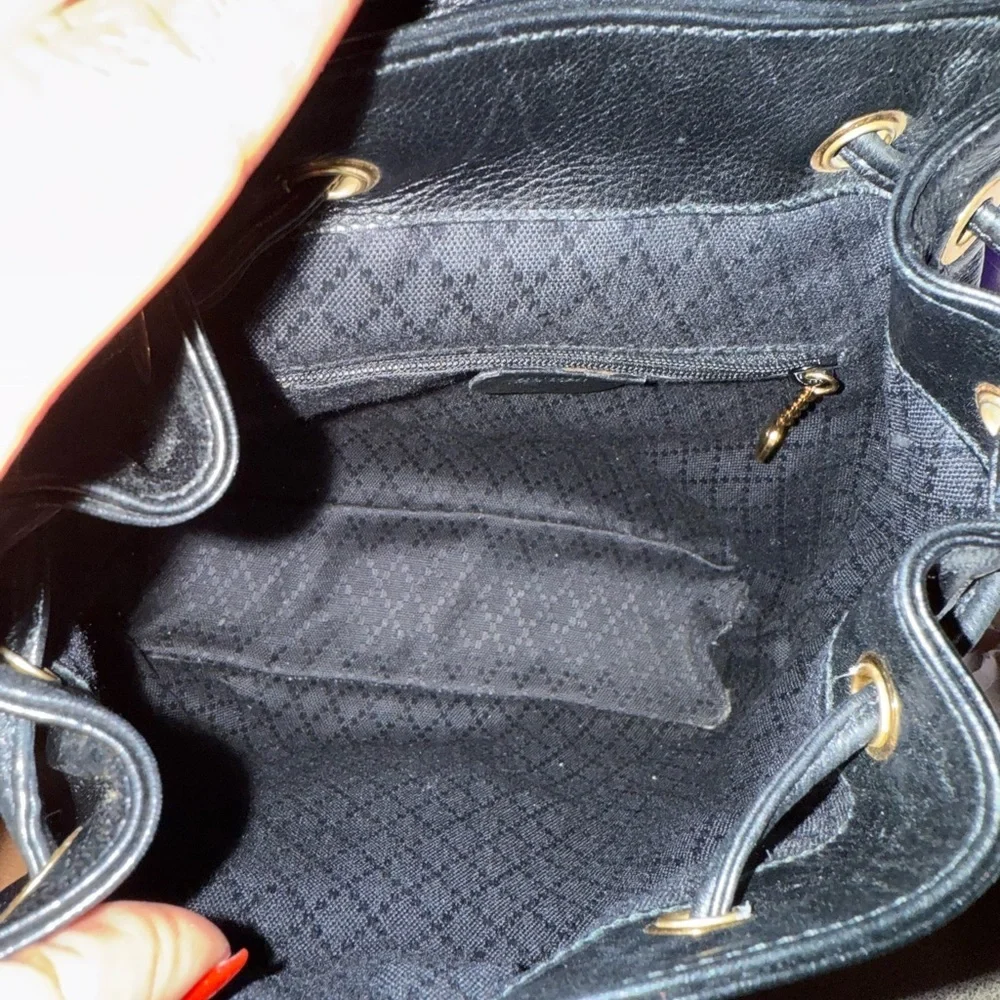 Gucci Black Leather Bamboo Mini Backpack